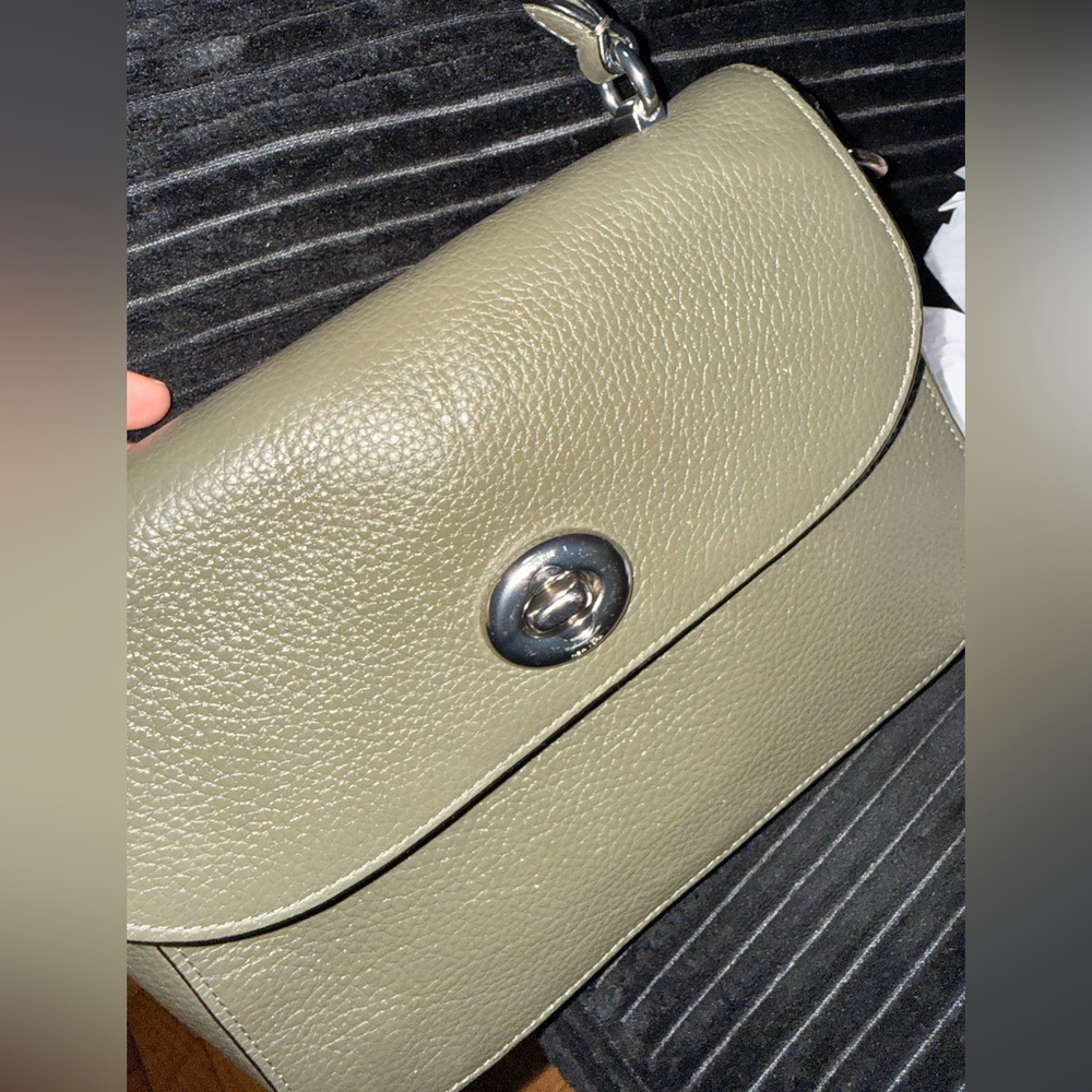 Coach Marlie Top Handle Leather Satchel/Shoulder Bag in Silver/Surplus - Picture 3 of 13